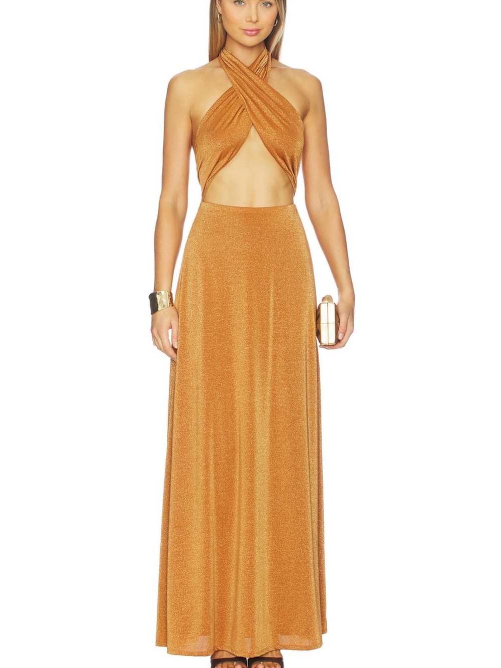 Sparkle dress in bronze